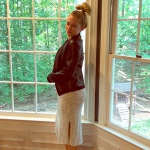 White and black dress